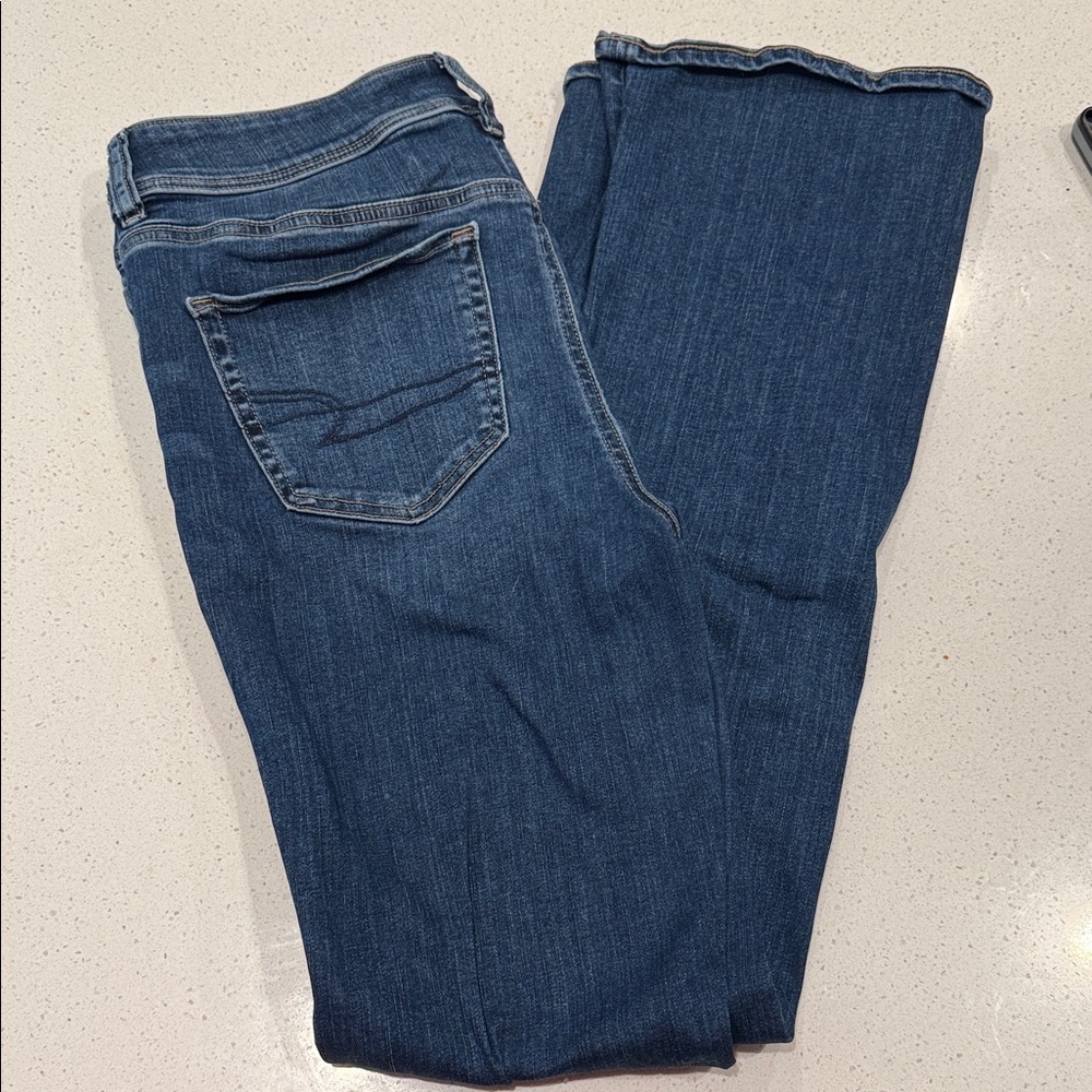 American Eagle Outfitters Dark Blue Straight Leg Jeans